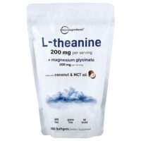 L-теанин + глицинат магния, 400 мягких таблеток — Micro Ingredients