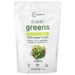 Super Greens, суперфуды в порошке, оригинальный вкус, 454 г (1 фунт) — Micro Ingredients