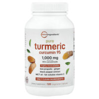 чистый куркумин из куркумы 95, 120 вегетарианских капсул — Micro Ingredients