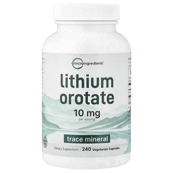 mii02375_v_8.jpg оротат лития, 240 вегетарианских капсул (5 мг в 1 капсуле) — Micro Ingredients