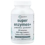 Super Enzymes+, ферменты, 240 вегетарианских капсул — Micro Ingredients