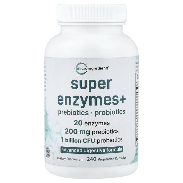 mii02394_v_8.jpg Super Enzymes+, ферменты, 240 вегетарианских капсул — Micro Ingredients