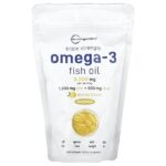 рыбий жир с омега-3, тройная сила, лимон, 120 капсул (1400 мг в 1 капсуле) — Micro Ingredients