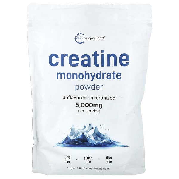 mii16791_v_2.jpg Моногидрат креатина, без добавок, 1 кг (2,2 фунта) — Micro Ingredients