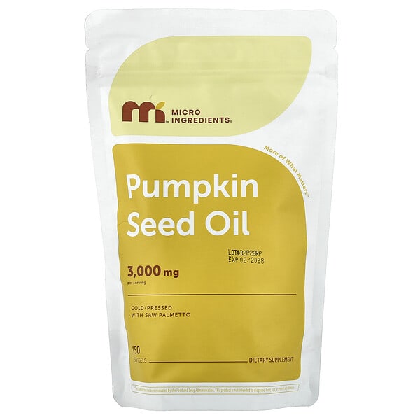 mii43800_v_10.jpg масло семян тыквы, 150 капсул (1000 мг в 1 капсуле) — Micro Ingredients