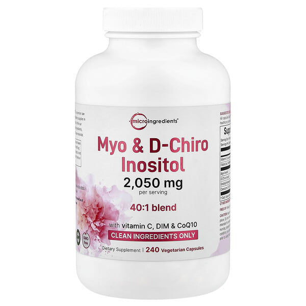 mii43818_v_8.jpg мио-и D-хироинозитол, 240 вегетарианских капсул — Micro Ingredients