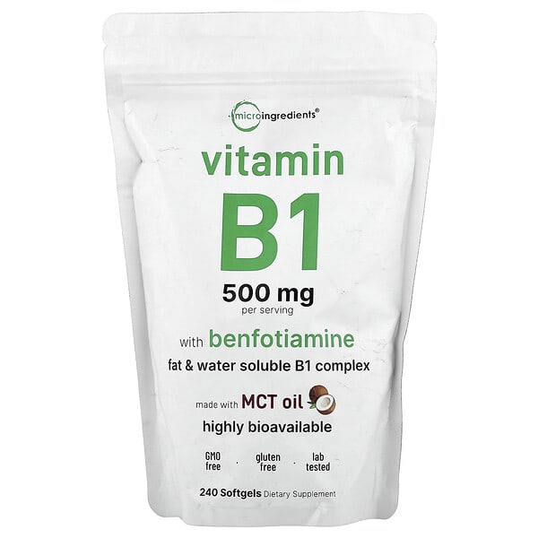 mii43822_v_2.jpg витамин B1 с бенфотиамином, 240 капсул — Micro Ingredients