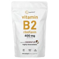 витамин B2, рибофлавин, 240 капсул (200 мг в 1 капсуле) — Micro Ingredients