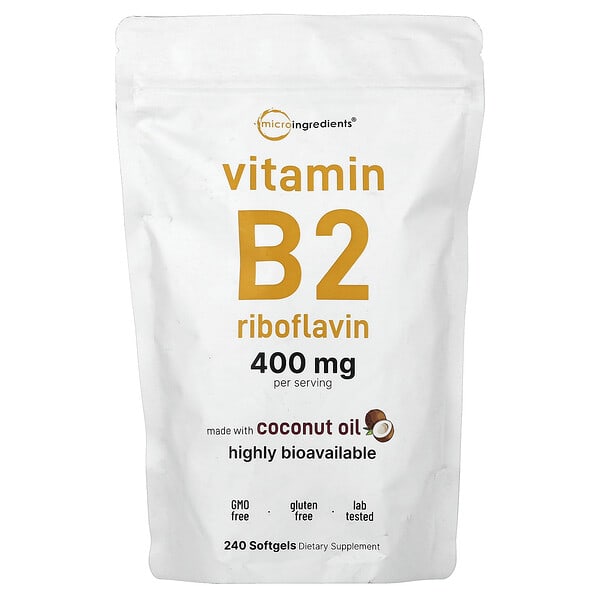 mii43823_v_2.jpg витамин B2, рибофлавин, 240 капсул (200 мг в 1 капсуле) — Micro Ingredients