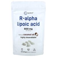 R-альфа-липоевая кислота, 120 капсул (200 мг в 1 капсуле) — Micro Ingredients