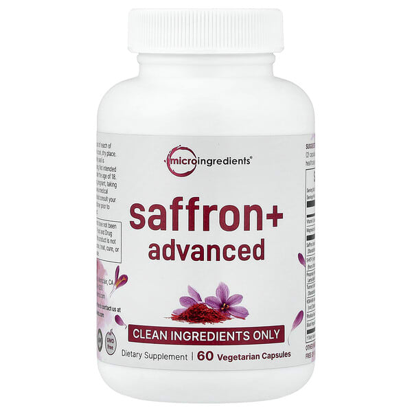 mii43857_v_24.jpg Saffron+ Advanced, 60 вегетарианских капсул — Micro Ingredients
