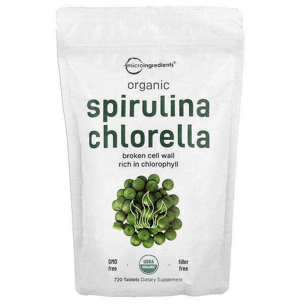mii61647_v_10.jpg Органическая спирулина и хлорелла, 720 таблеток — Micro Ingredients