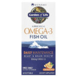 Garden of Life®, сверхкритический рыбий жир с омега-3, со вкусом апельсина, 60 мягких таблеток — Minami Nutrition