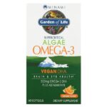 Algae Omega-3, апельсиновый вкус, 60 мягких таблеток — Minami Nutrition