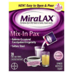 MiraLAX, Mix-In Pax®, без зерен, без добавок, 20 пакетиков по 17 г (0,5 унции)