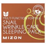 Snail Wrinkle Care Sleeping Pack, ночная маска с муцином улитки против морщин, 80 мл (2,70 жидк. унции) — Mizon — изображение 2