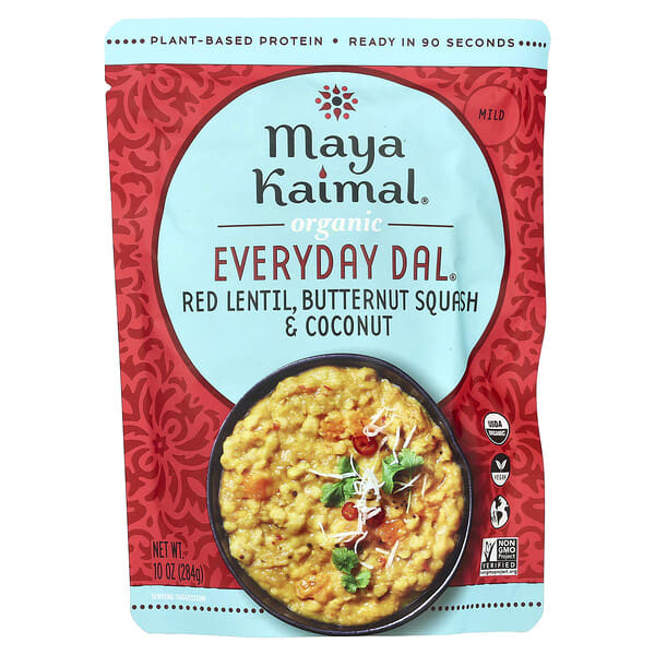 mka00043_v_8.jpg Organic Everyday Dal, красная чечевица, мускатная тыква и кокос, 284 г (10 унций) — Maya Kaimal