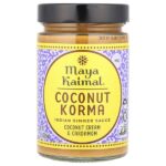 Coconut Korma, Индийский соус на медленном огне, мягкий, кокосовый крем и кардамон, 12,5 унций (354 г) — Maya Kaimal
