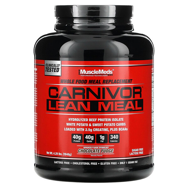 mme00528_v_8.jpg Carnivor™ Lean Meal, со вкусом шоколадной помадки, 1948 г (4,29 фунта) — MuscleMeds