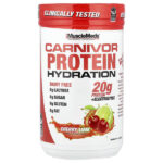Carnivor Protein Hydration, протеин, вишня и лайм, 500 г (17,6 унции) — MuscleMeds