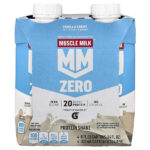 Zero, Protein Shake, Vanilla Crème, 4 Cartons, 11 fl oz (330 ml) Each — Muscle Milk