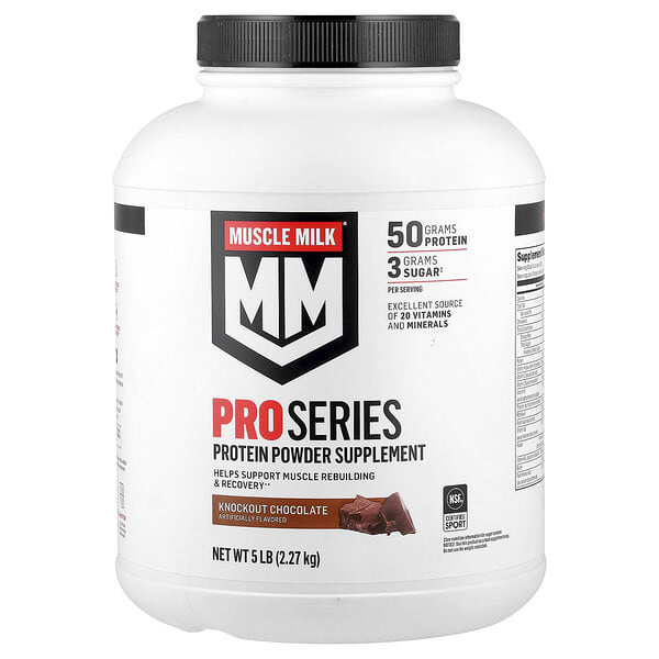 mmk26504_v_11.jpg Pro Series, Protein Powder, Knockout Chocolate, 5 lb (2.27 kg) — Muscle Milk