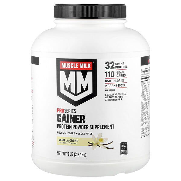 mmk50001_v_10.jpg ProSeries Gainer, Protein Powder, Vanilla Creme, 5 lb (2.27 kg) — Muscle Milk