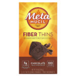 Fiber Thins, шоколад, 12 пакетиков, 22 г (0,77 унции) каждый — Metamucil