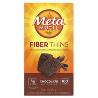 Fiber Thins, шоколад, 12 пакетиков, 22 г (0,77 унции) каждый — Metamucil