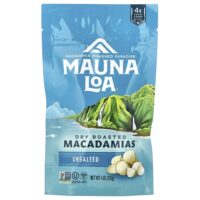 Mauna Loa, Макадамия сухой обжарки, несоленая, 113 г (4 унции)