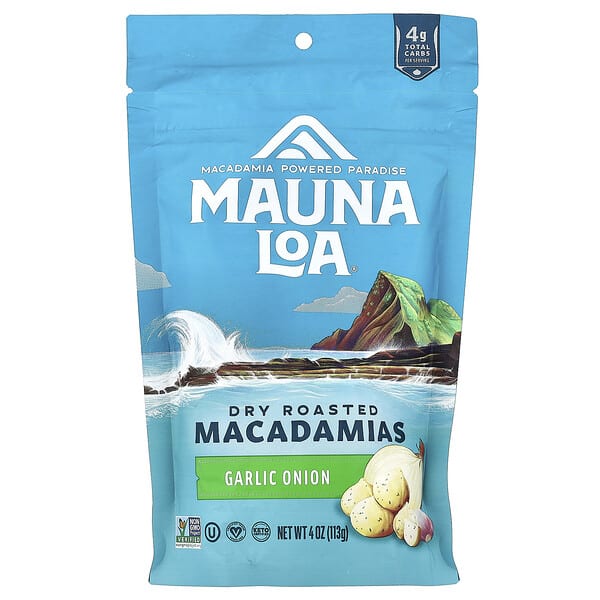 mna04103_v_6.jpg Mauna Loa, сухая обжаренная макадамия, чеснок и лук, 113 г (4 унции)
