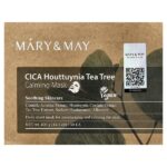 CICA Houttuynia Tea Tree Calming Beauty Mask, 30 шт., 400 г (14,1 унции) — Mary & May — изображение 2