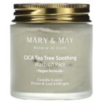 CICA Tea Tree Soothing, смываемая маска, 125 г (4,4 унции) — Mary & May