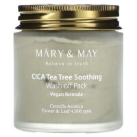 CICA Tea Tree Soothing, смываемая маска, 125 г (4,4 унции) — Mary & May