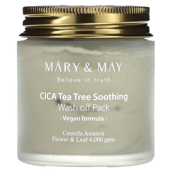 mnm68157_v_12.jpg CICA Tea Tree Soothing, смываемая маска, 125 г (4,4 унции) — Mary & May