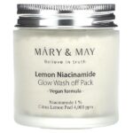 Lemon Niacinamide Glow, смываемая маска, 125 г (4,4 унции) — Mary & May