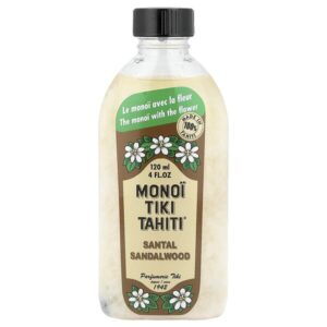 Monoi Tiki Tahiti®, кокосовое масло, сандал и сандал, 120 мл (4 жидк. унции) — Monoi Tiare Tahiti