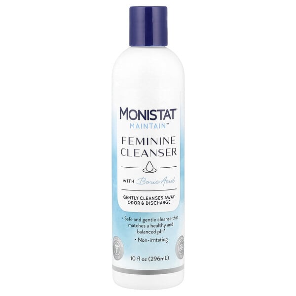 mos00032_v_12.jpg Monistat, Maintain™, женское очищающее средство с борной кислотой, без отдушек, 296 мл (10 жидк. Унций)