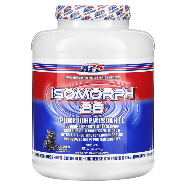 mph87832_v_8.jpg Isomorph 28, чистый сывороточный изолят, печенье и сливки, 2,27 кг (5 фунтов) — APS