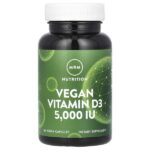 веганский витамин D3, 125 мкг (5000 МЕ), 60 веганских капсул — MRM Nutrition