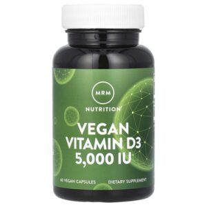 веганский витамин D3, 125 мкг (5000 МЕ), 60 веганских капсул — MRM Nutrition