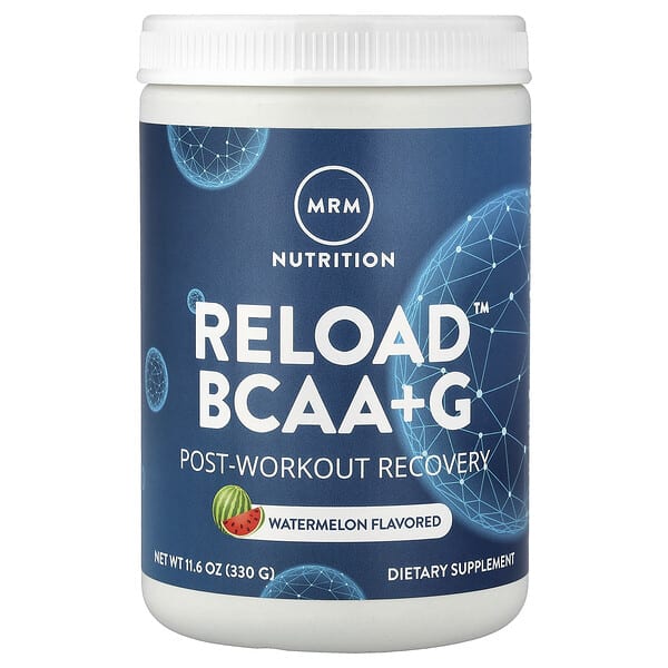 mrm71043_v_83.jpg Relow BCAA+G™, средство для восстановления после тренировки, со вкусом арбуза, 330 г (11,6 унции) — MRM Nutrition