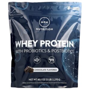 сывороточный протеин, 2 млрд пробиотиков, шоколад, 2270 г (5 фунтов) — MRM Nutrition