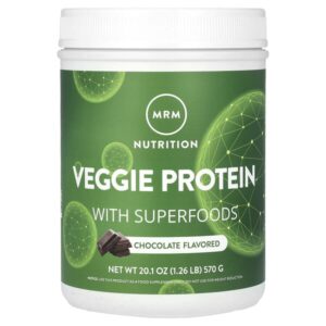 растительный протеин с суперфудами, со вкусом шоколада, 570 г (1,26 фунта) — MRM Nutrition