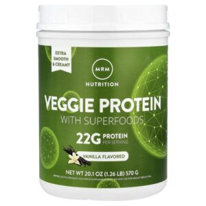 растительный протеин с суперфудами, со вкусом ванили, 570 г (1,26 фунта) — MRM Nutrition