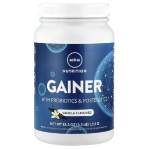 Gainer, 1 миллиард пробиотиков, ваниль, 3,3 фунта (1512 г) — MRM Nutrition
