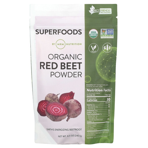 mrm80002_v_14.jpg Порошок из органической красной свеклы, 240 г (8,5 унции) — MRM Nutrition