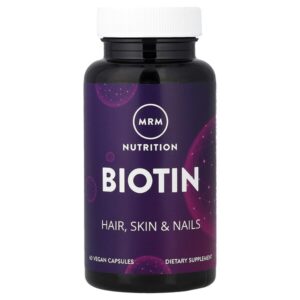 Биотин, 60 веганских капсул (5000 мкг в каждой капсуле) — MRM Nutrition