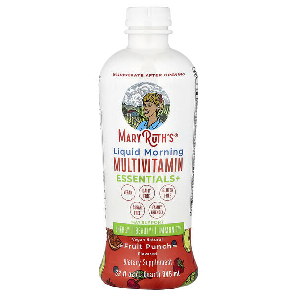 mro00837_v_25.jpg Liquid Morning Multivitamin Essentials+, фруктовый пунш, 946 мл (32 жидк. унции) — MaryRuth's