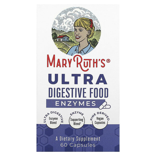 mro39200_v_12.jpg Ultra пищеварительные пищевые ферменты, 60 капсул — MaryRuth's